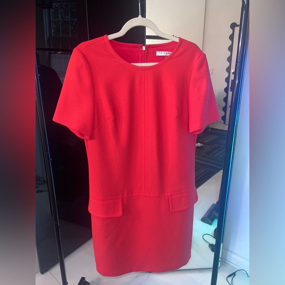 🧡 Trina Turk Orange Shift Dress Sz 6